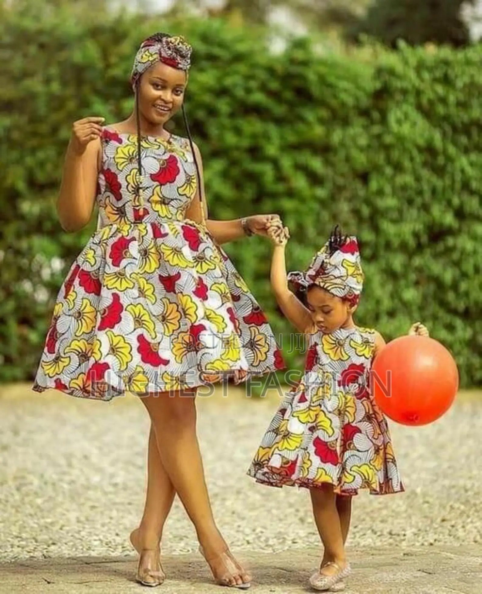 African Print Dress, Matching Outfit for Mother and Daughter