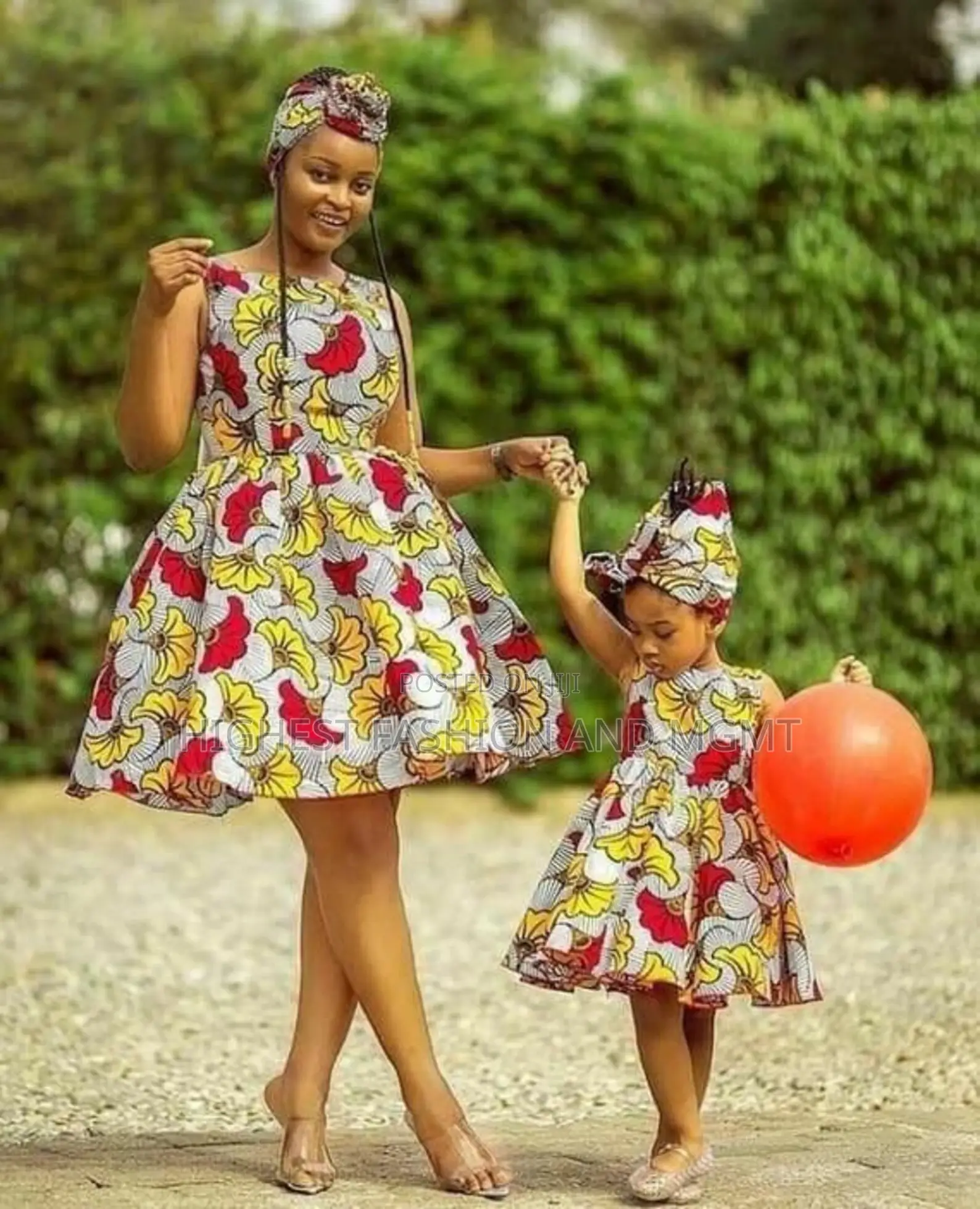 African Print Dress, Matching Outfit for Mother and Daughter
