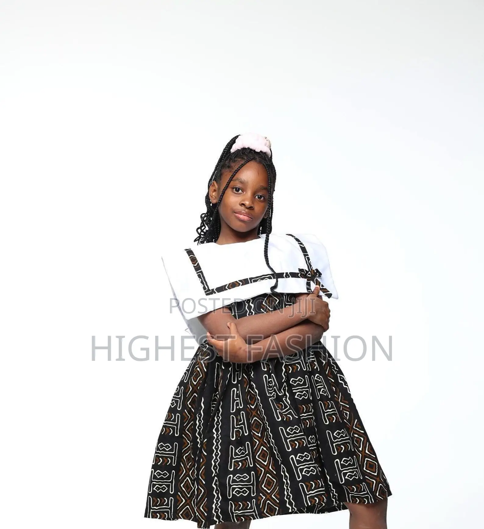 Girls' Ankara Print Dress