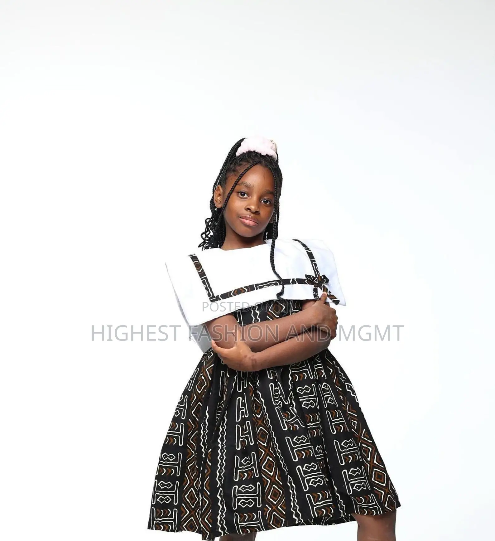 Girls' Ankara Print Dress