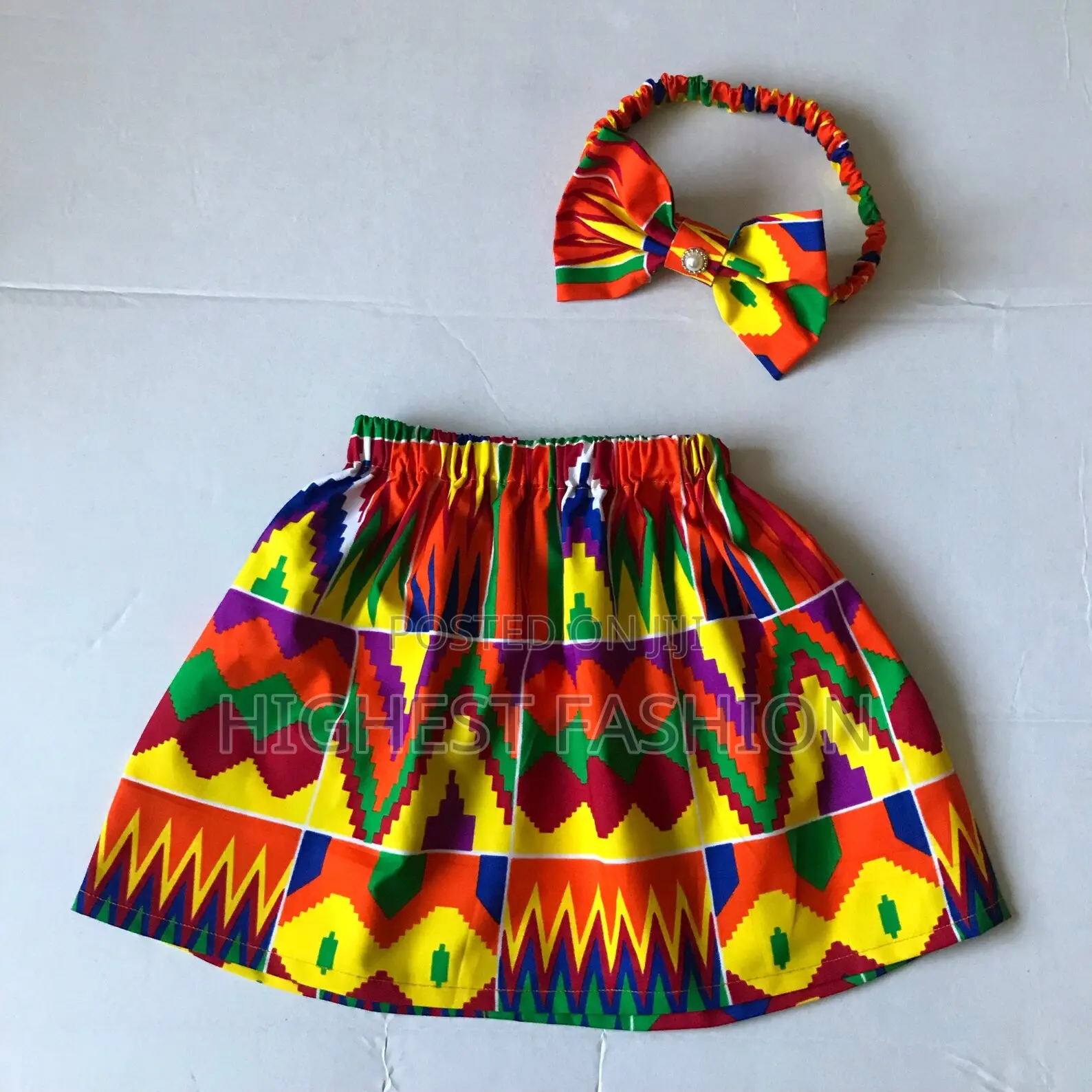 African Dashiki Baby Skirt Headband