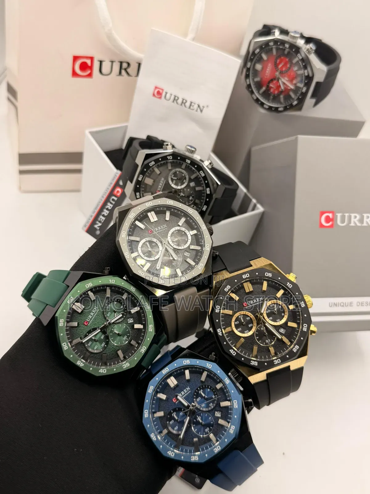 Curren Rubber Chronograph New Design