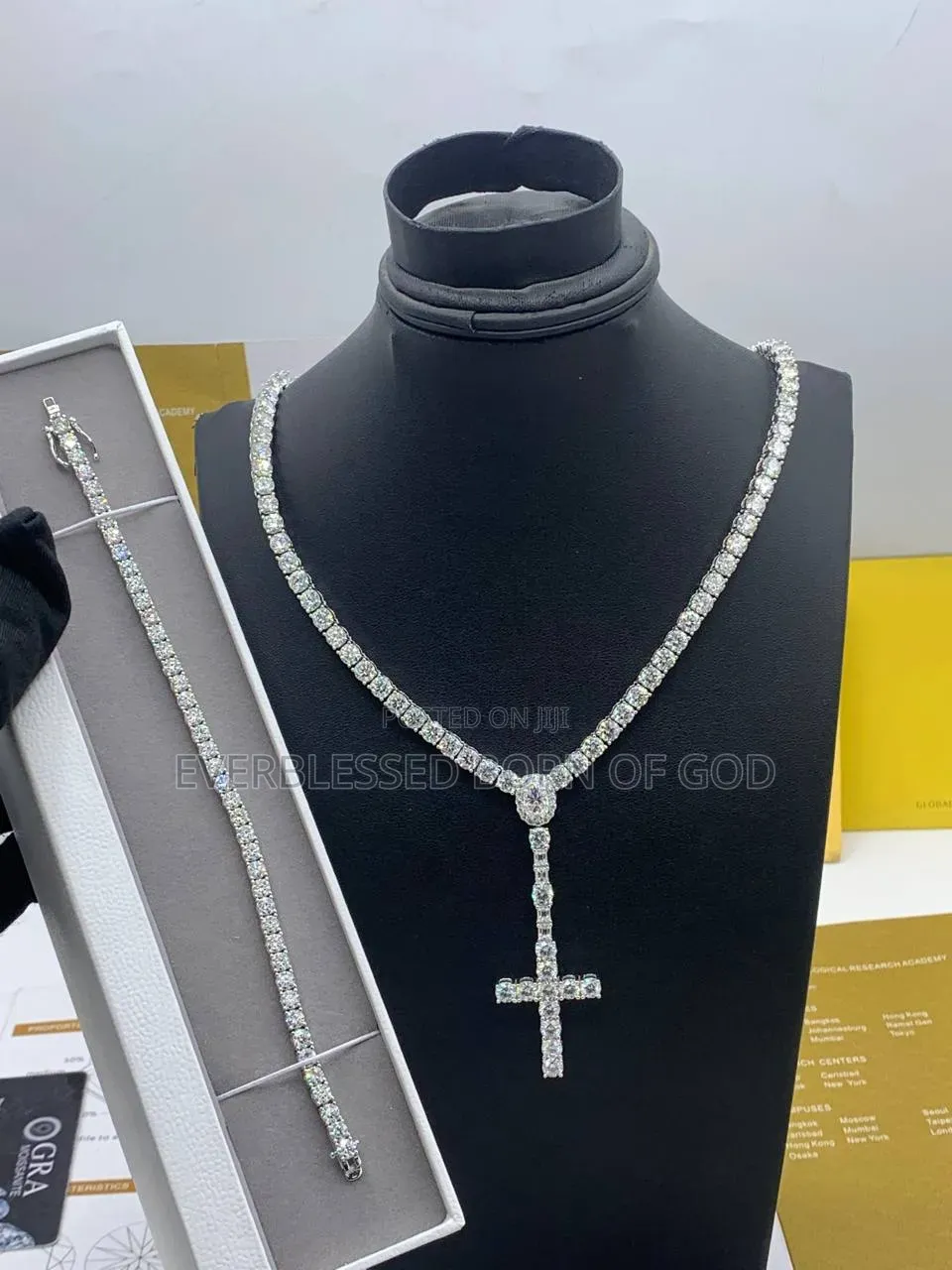 5mm VVS Moissanite Diamond Rosary Tennis Linked With Tennis Bracelet