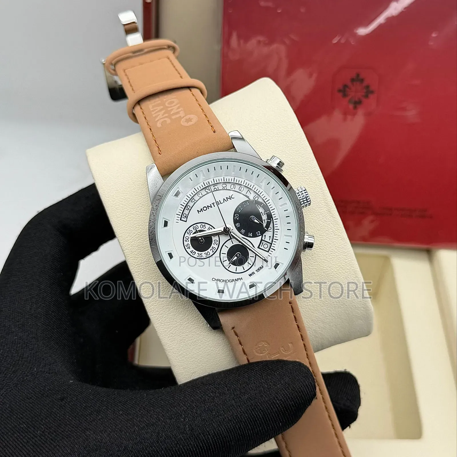 Montblac Leather Chromebook Watch