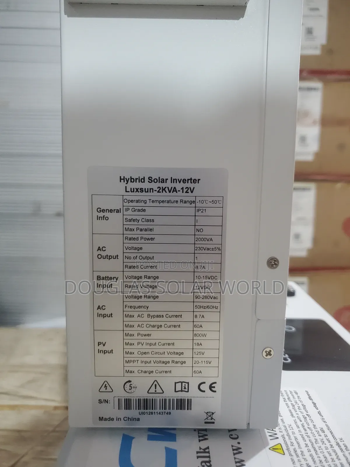 2kw Inverter, 1.3kwh Battery All-in-One Solar Power System