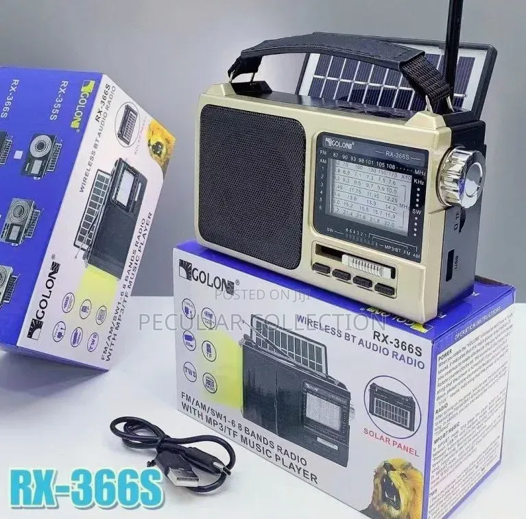 Transistor Radio Powered by Solar: FM Radio, Mp3, Flash Light USB