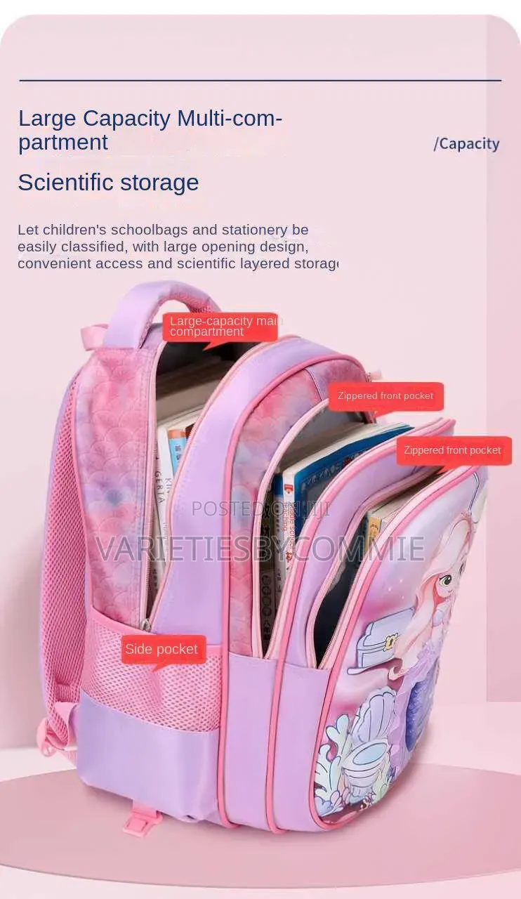New 3d Leather Fabric High Quality Back to School Bag With Trolley