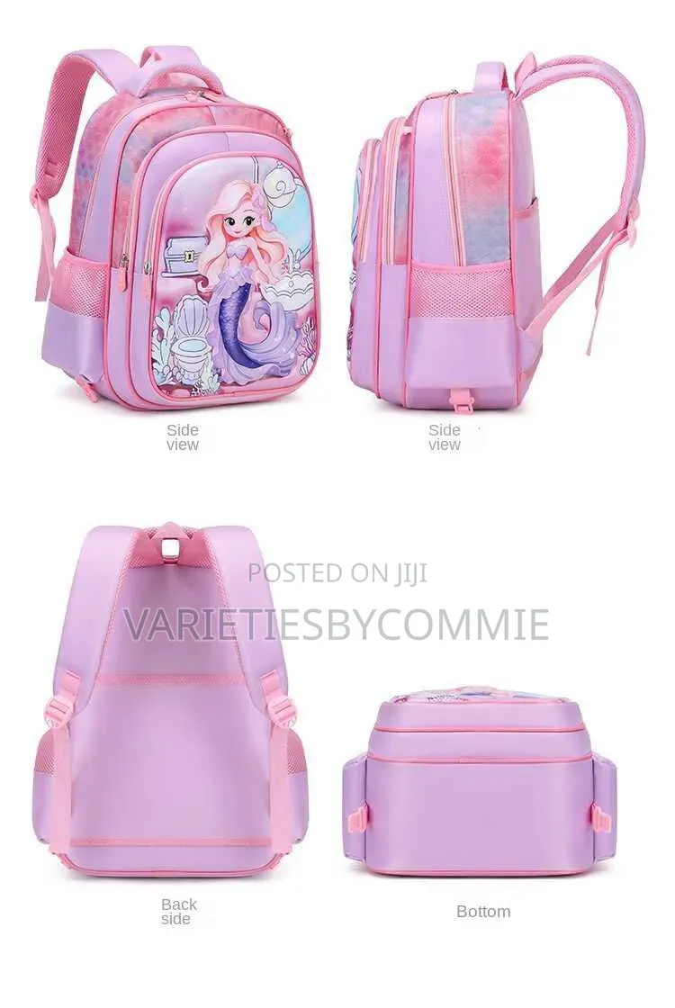 New 3d Leather Fabric High Quality Back to School Bag With Trolley