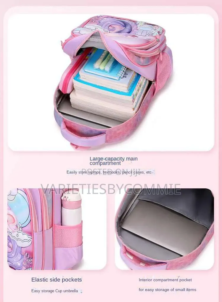 New 3d Leather Fabric High Quality Back to School Bag With Trolley