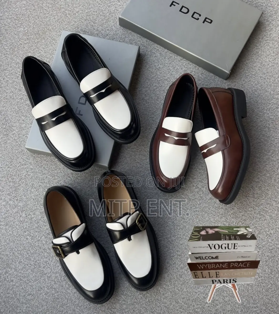 FCDP Men Loafers Shoe Black White