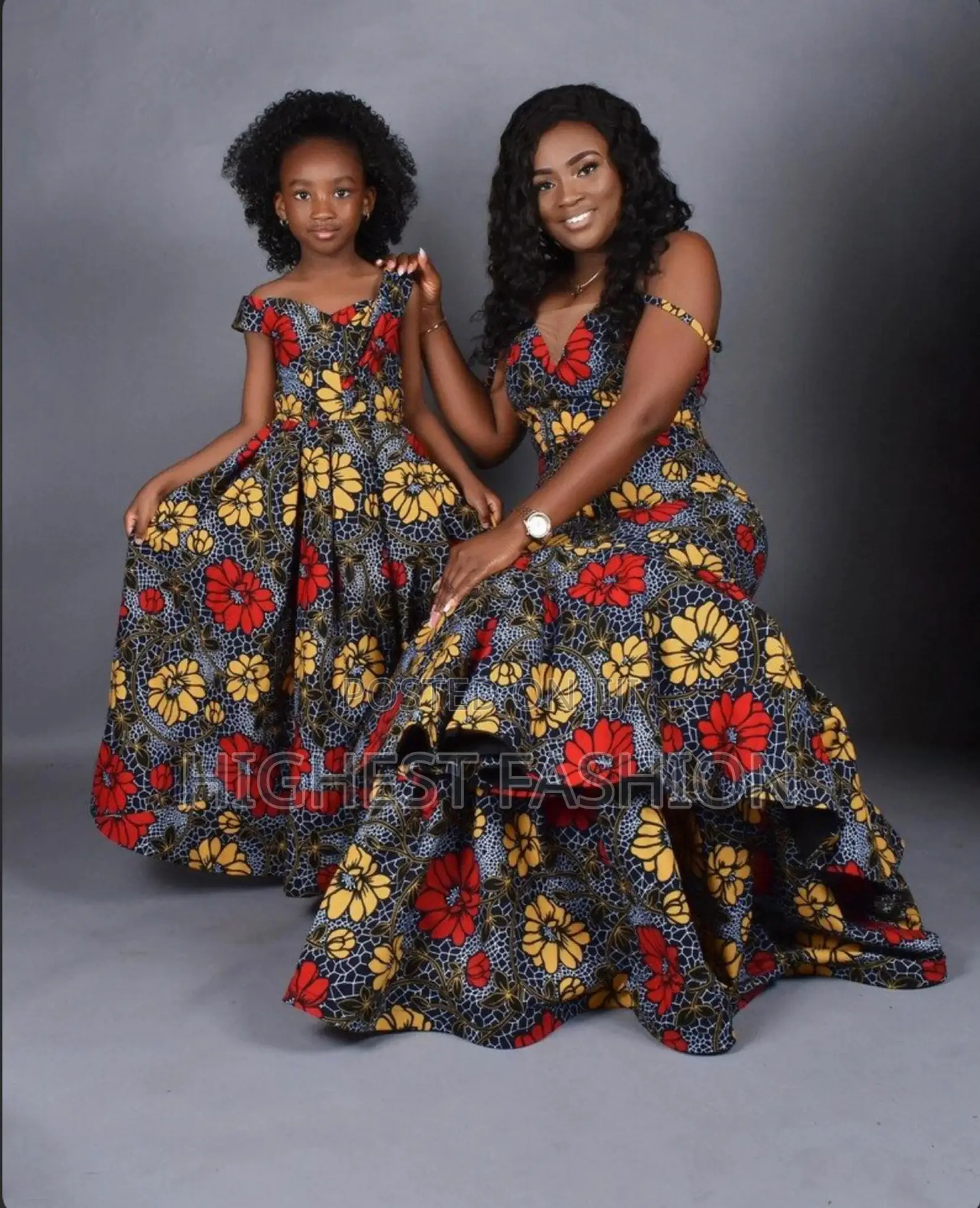 African Print Girl's Dress: Handmade Pageant Outfit
