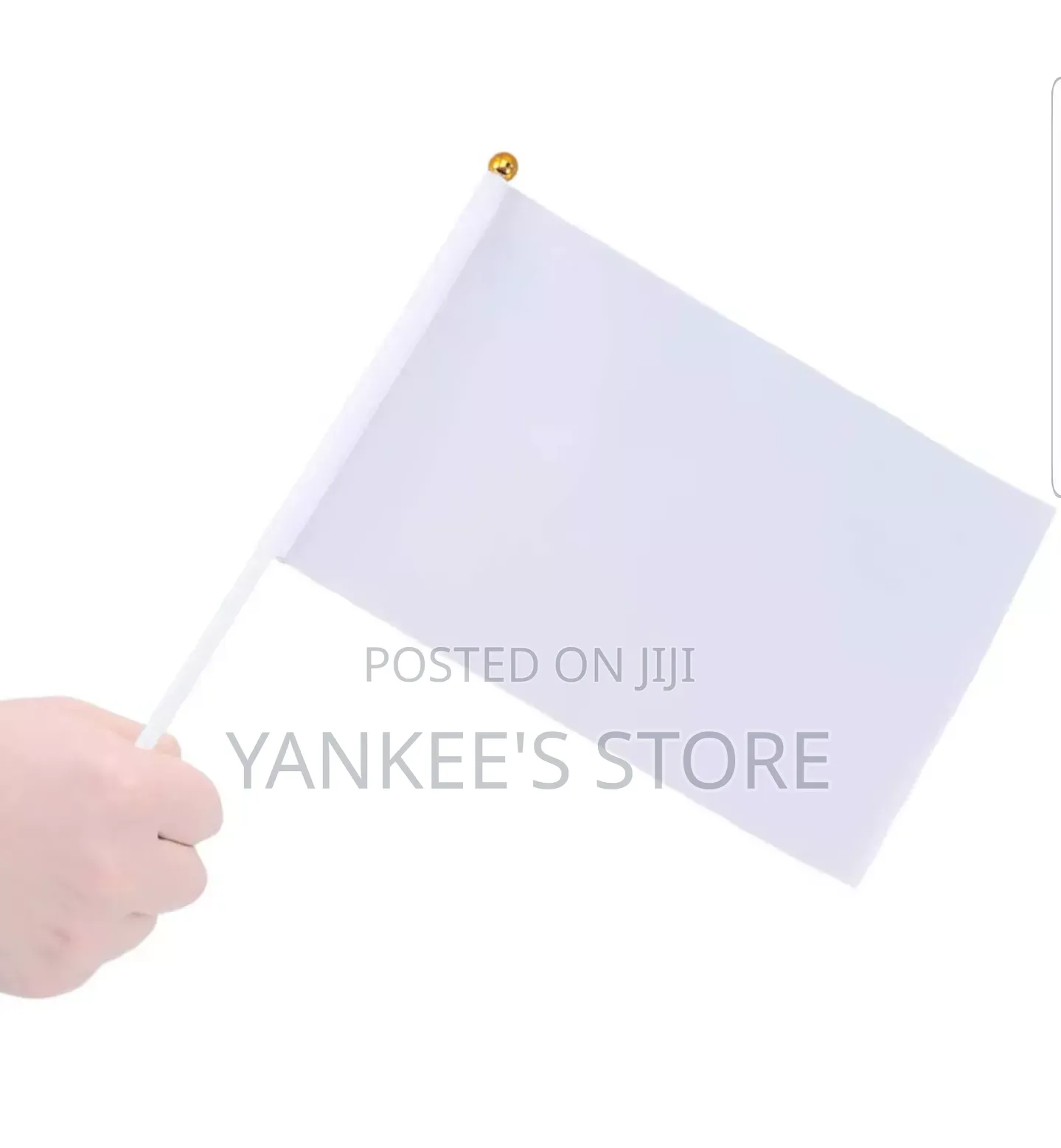Quality Small Plain White Flag (100 in a Pack)