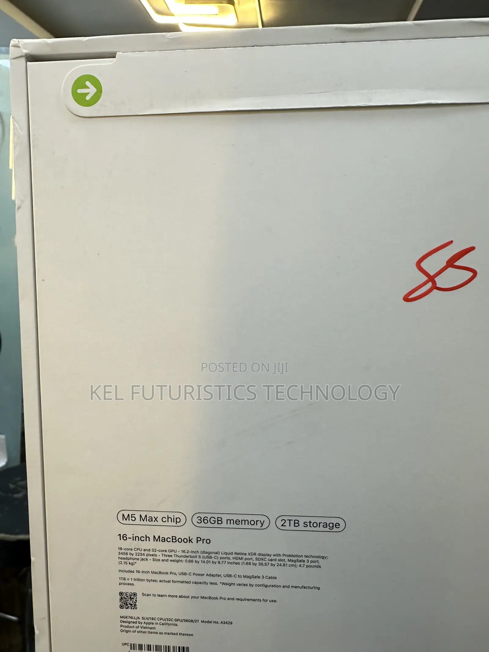New Laptop Apple MacBook Pro 2026 M5 Max 36GB Apple M5 Max SSD 2T