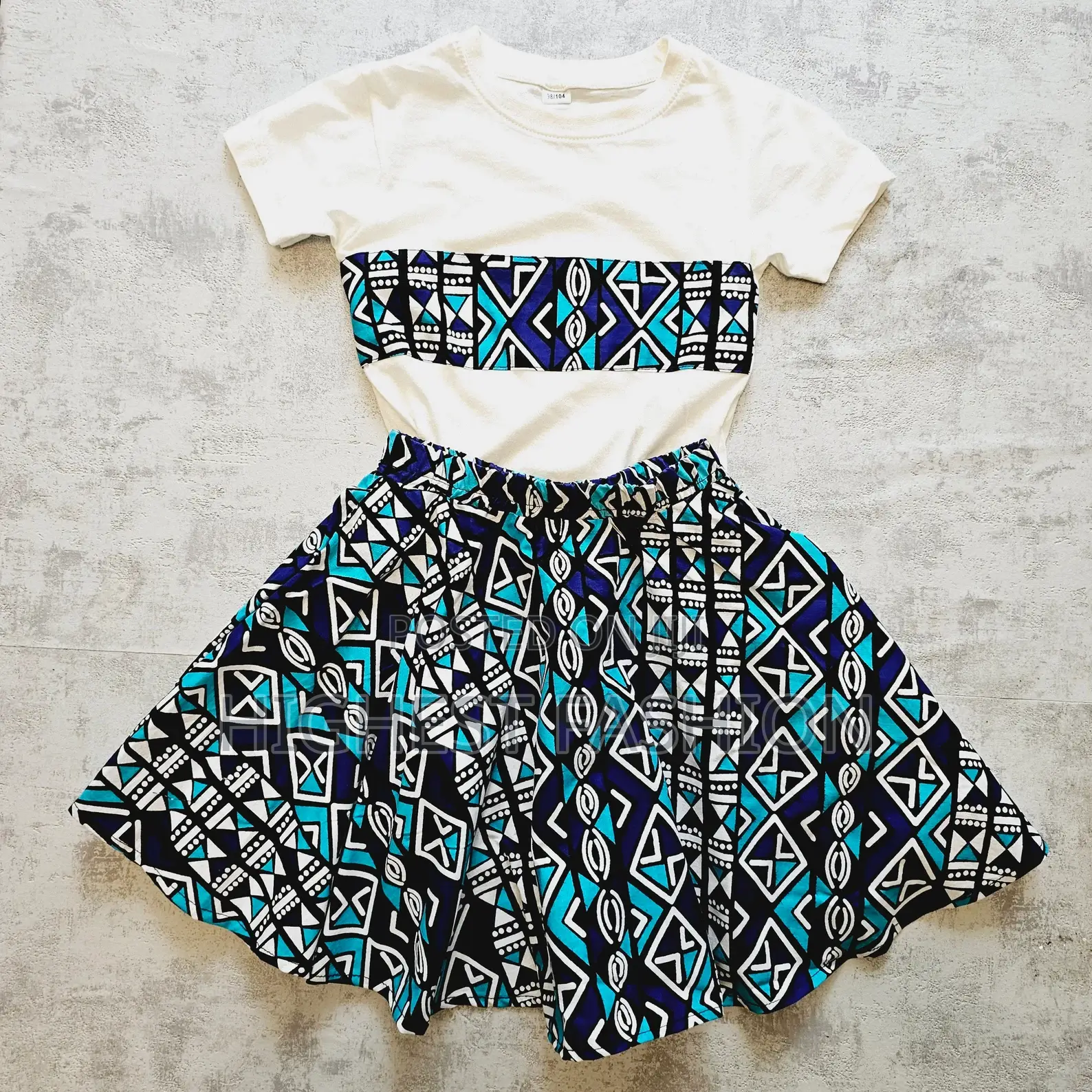Matching T-Shirt and Circle Skirt Set for Kids
