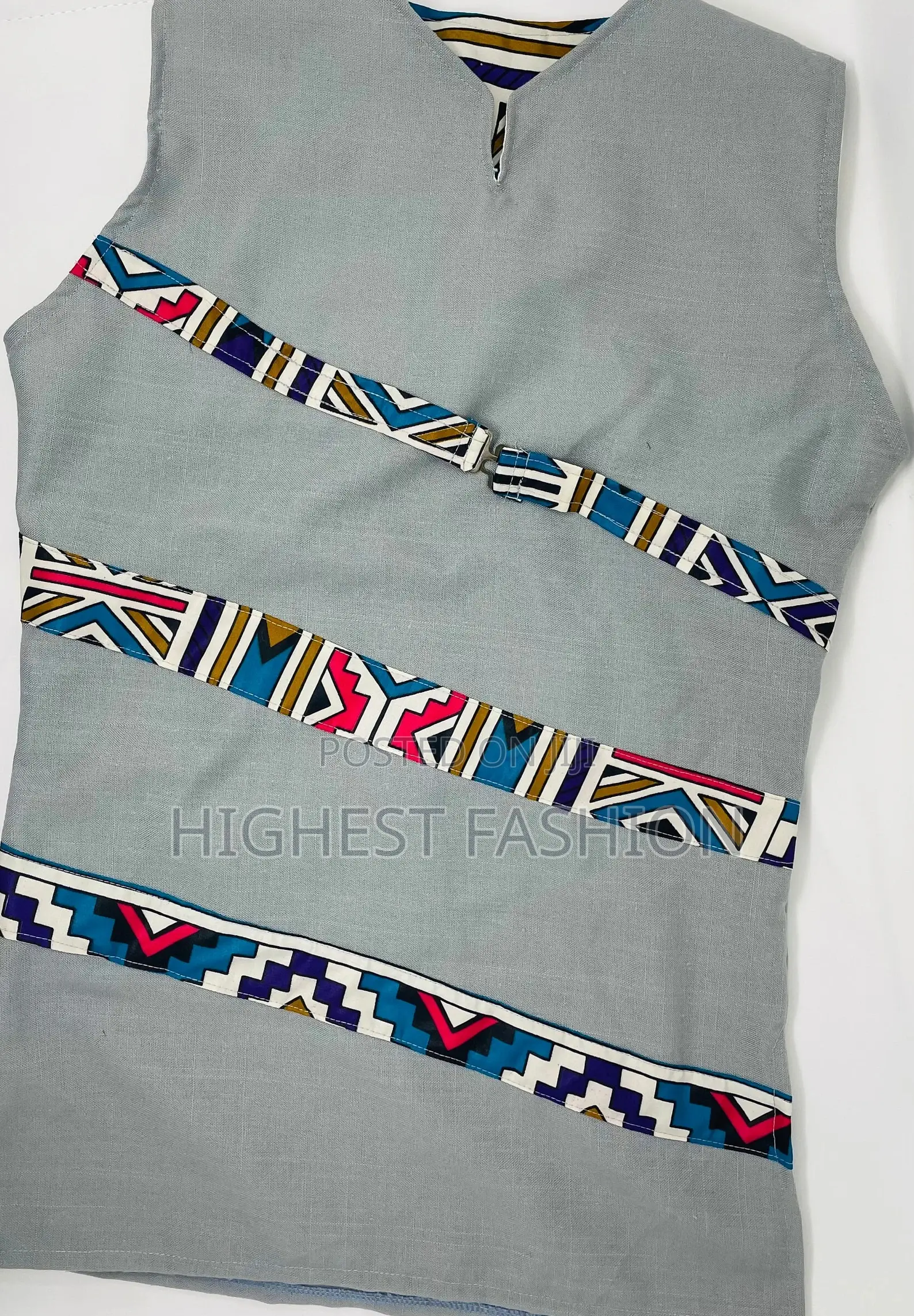 Babymwana Youth (Xl) Linen and Ndebele Fabric 2 Piece