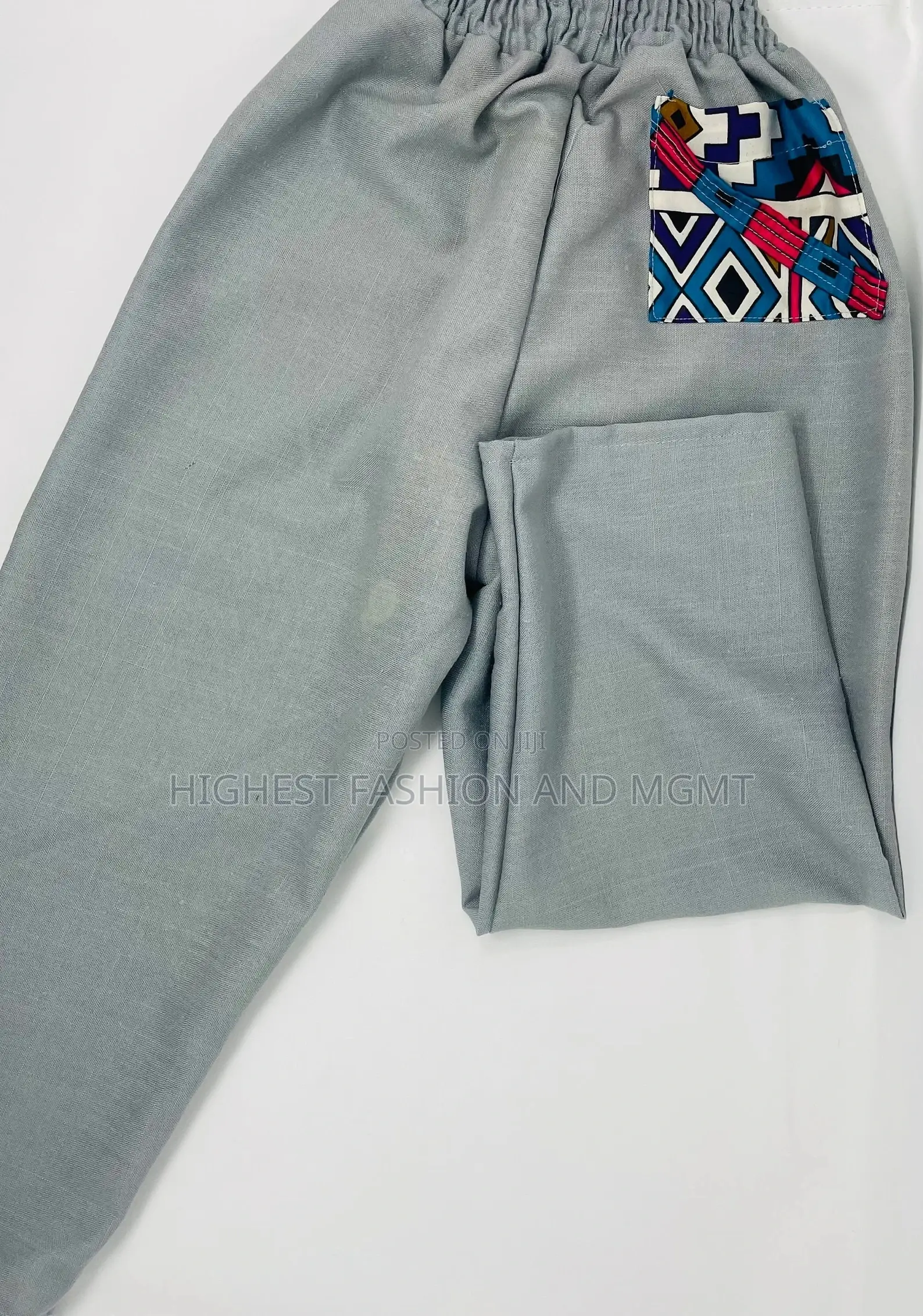 Babymwana Youth (Xl) Linen and Ndebele Fabric 2 Piece