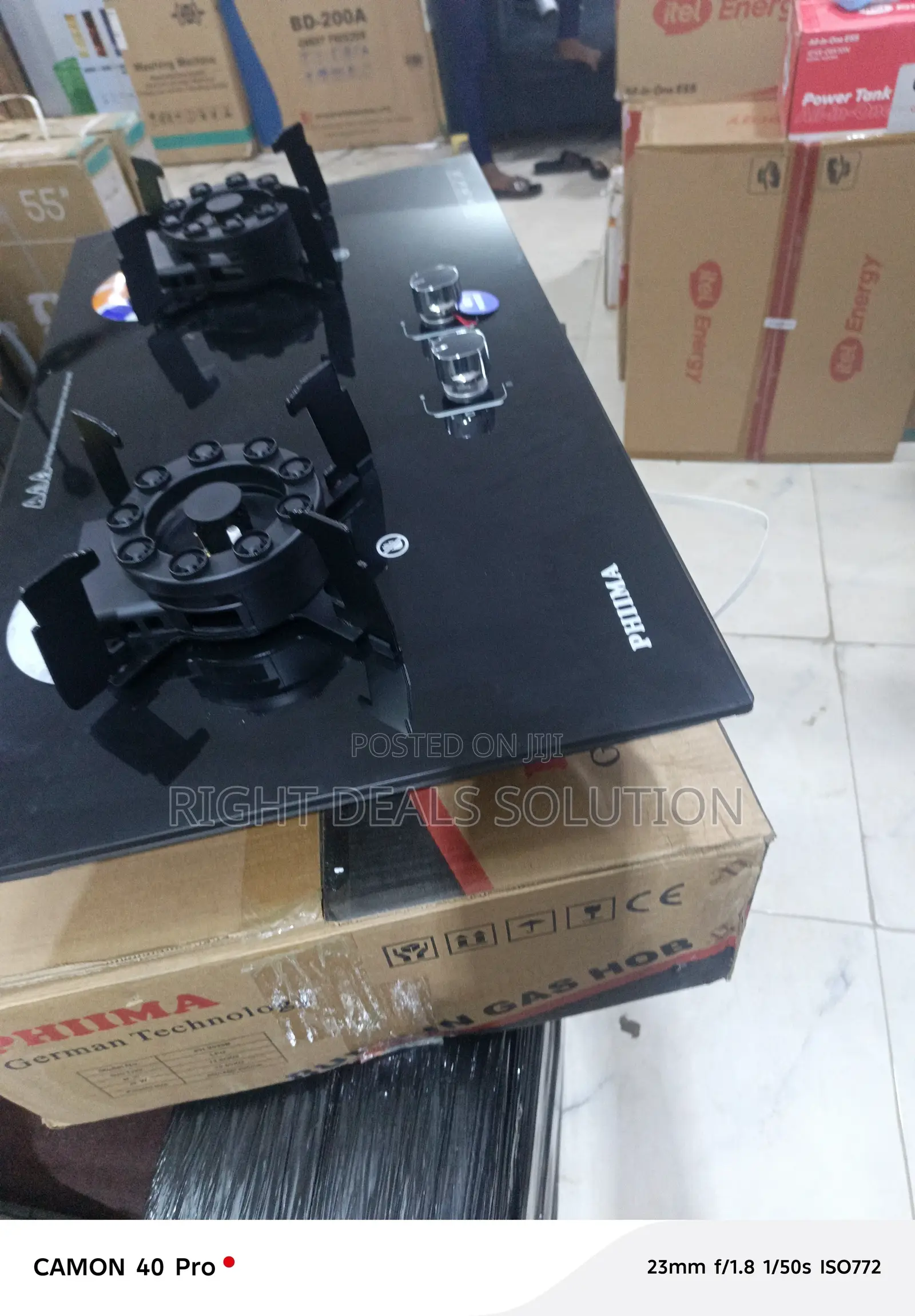 Phiima Glass Top Gas Cooker