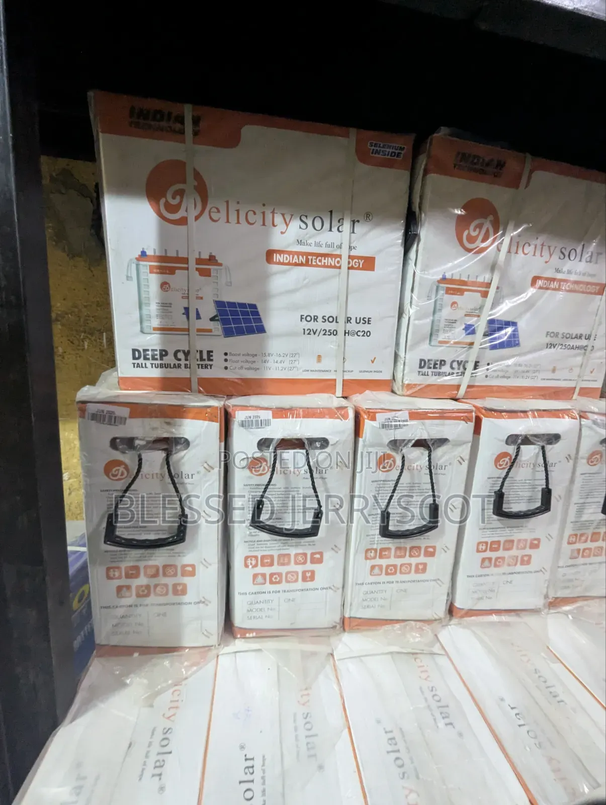 Delicity 250ah 12v Tall Tubular Solar Inverter Batteries in Stock