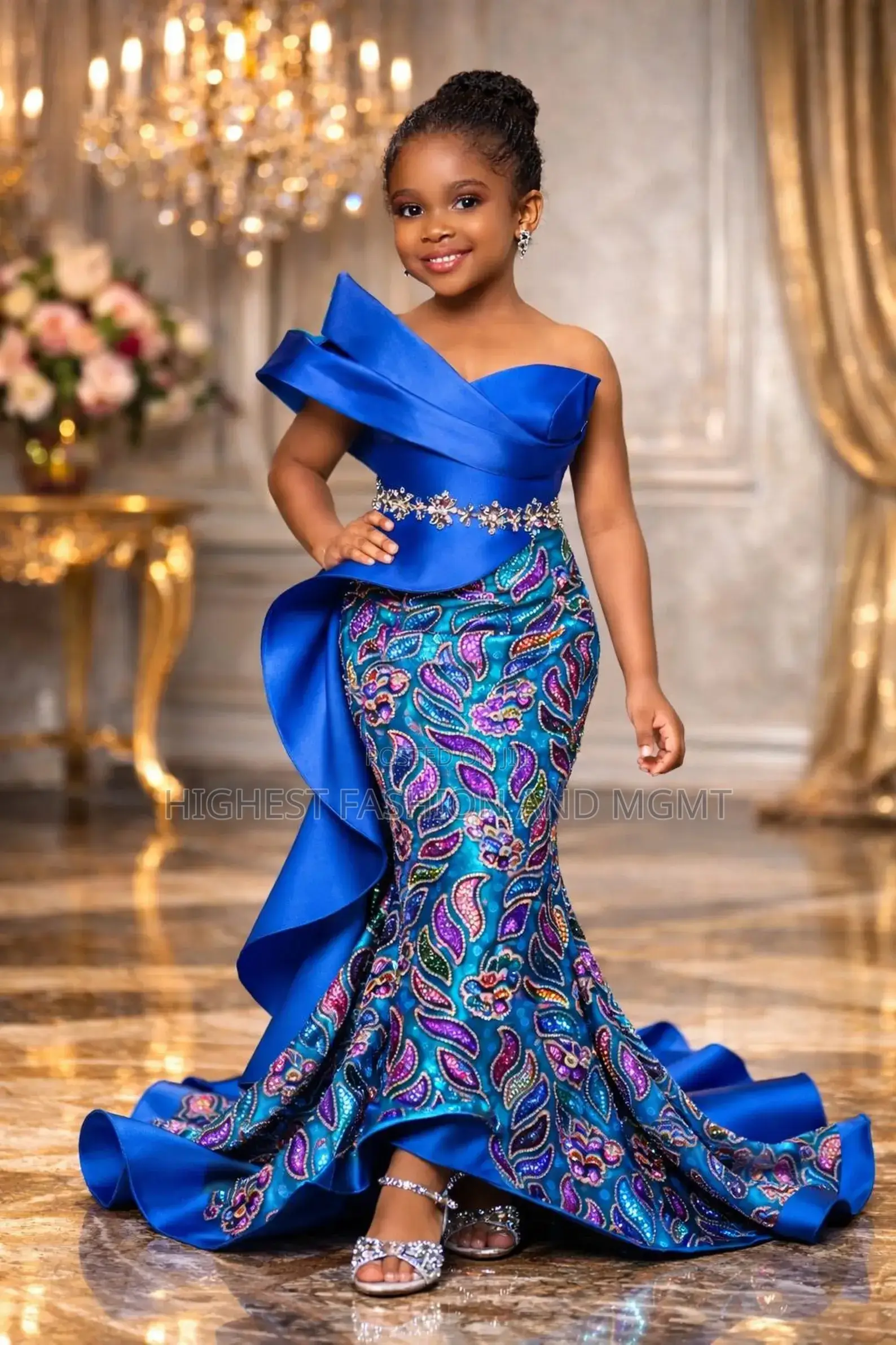 Mummy and Me Asoebi Style Couture Dress