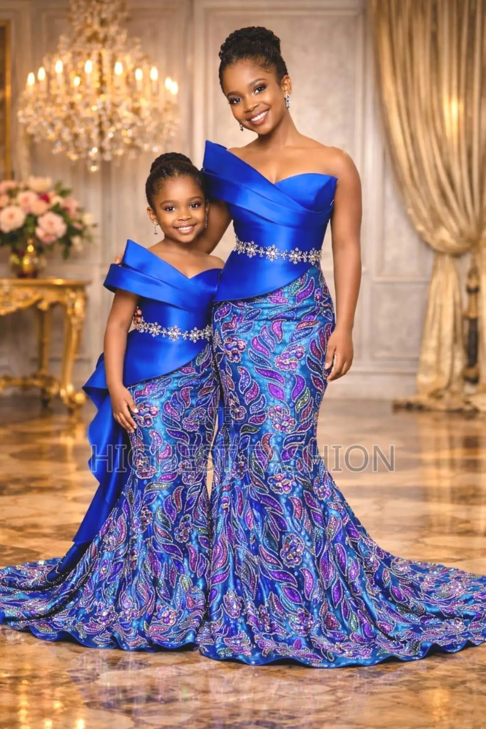 Mummy and Me Asoebi Style Couture Dress