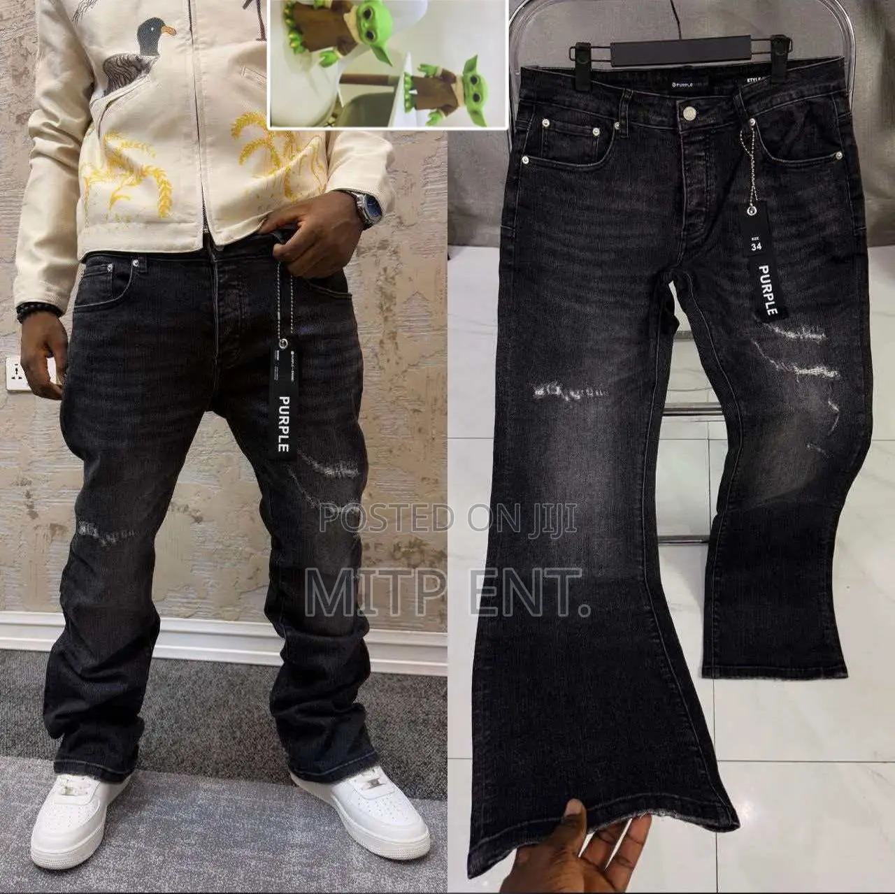 Luxury Purple Brand Men’S Boot Cut Jeans