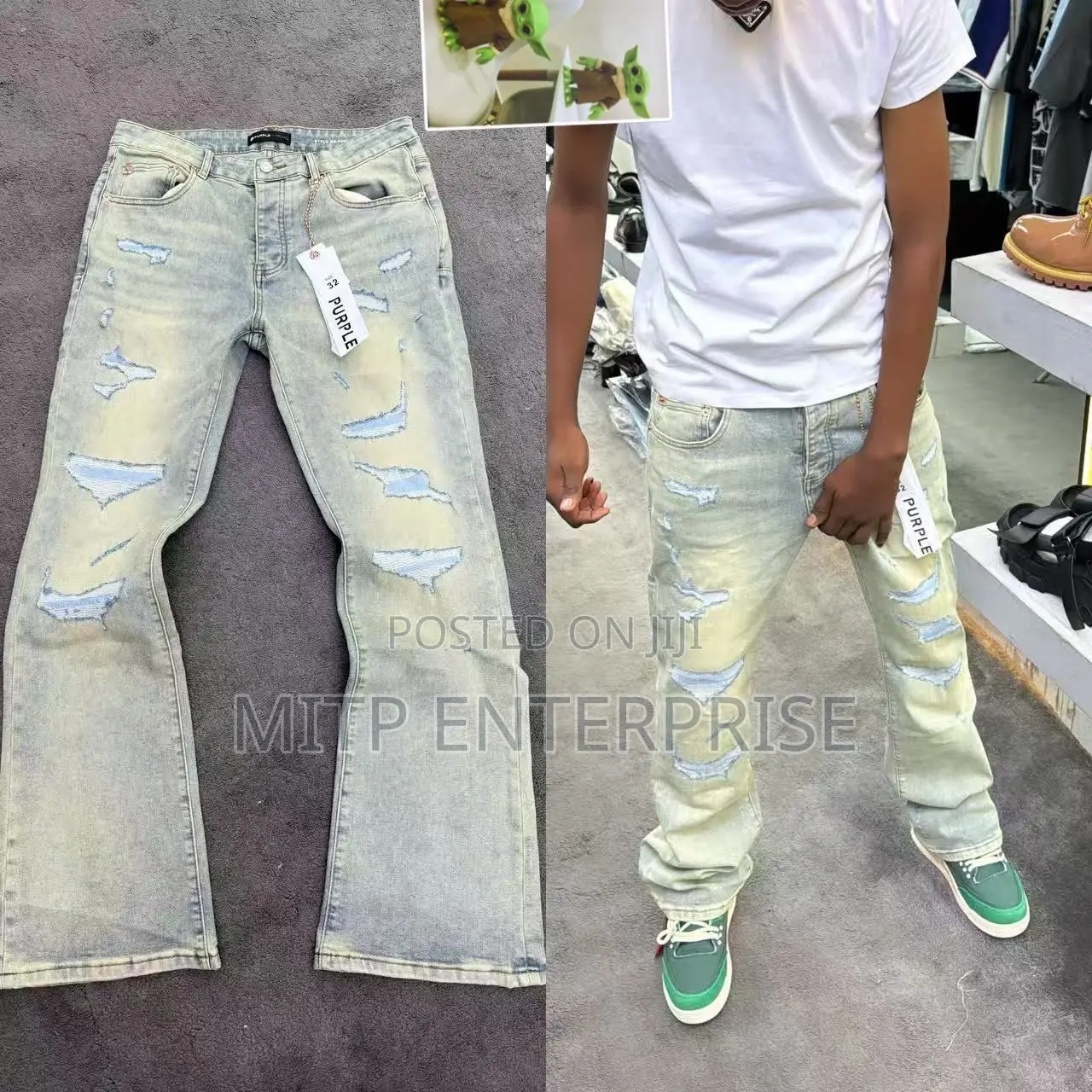 Premium Quality Purple Men Boot Cut Jeans