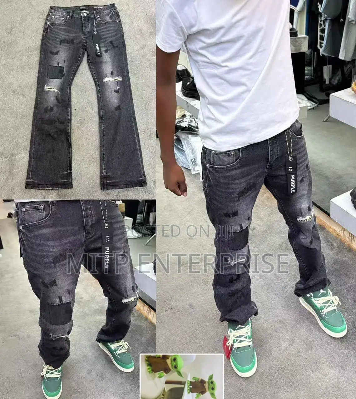 Premium Quality Purple Men Boot Cut Jeans