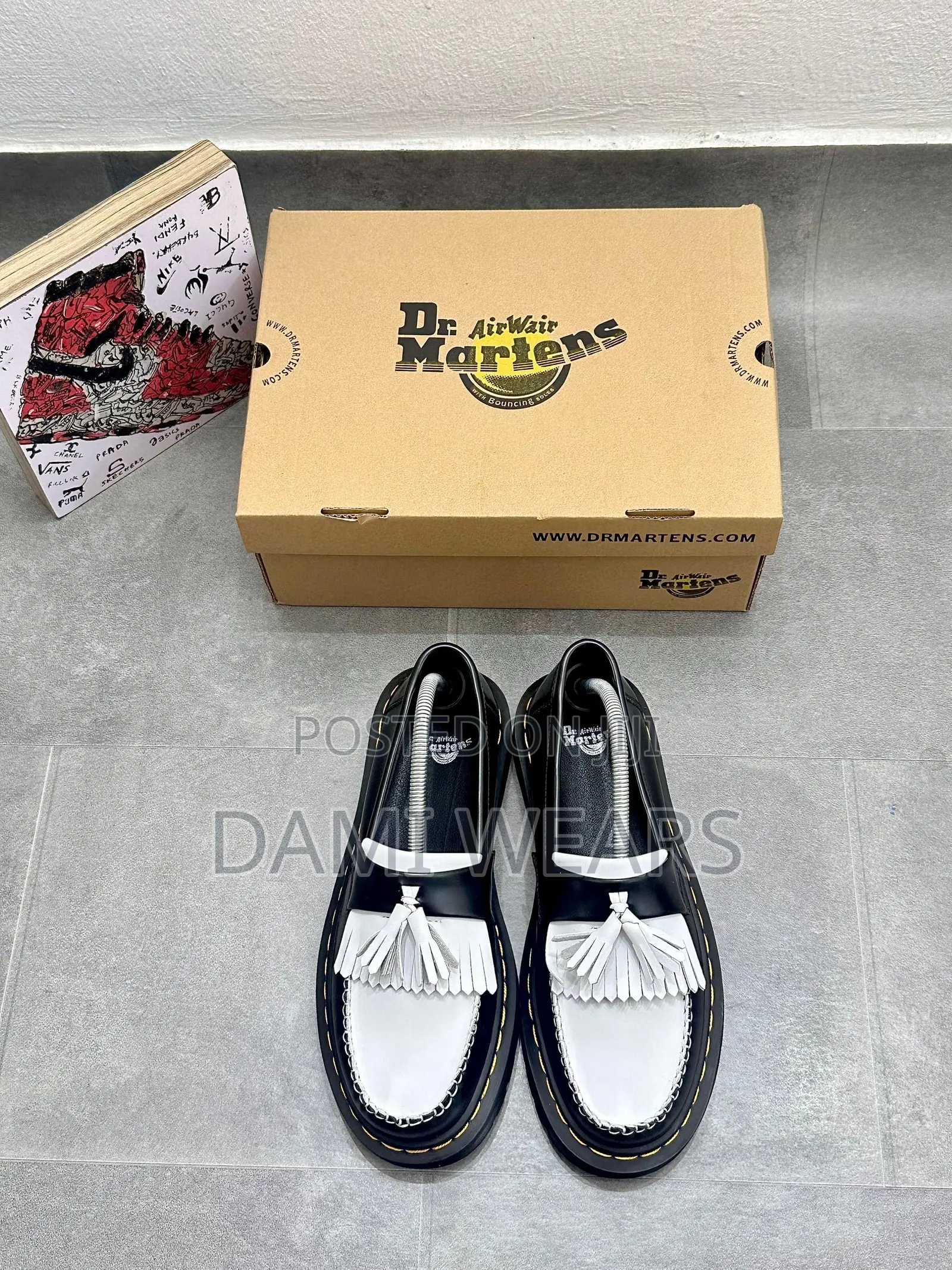 Dr Martens Loafer White/Black