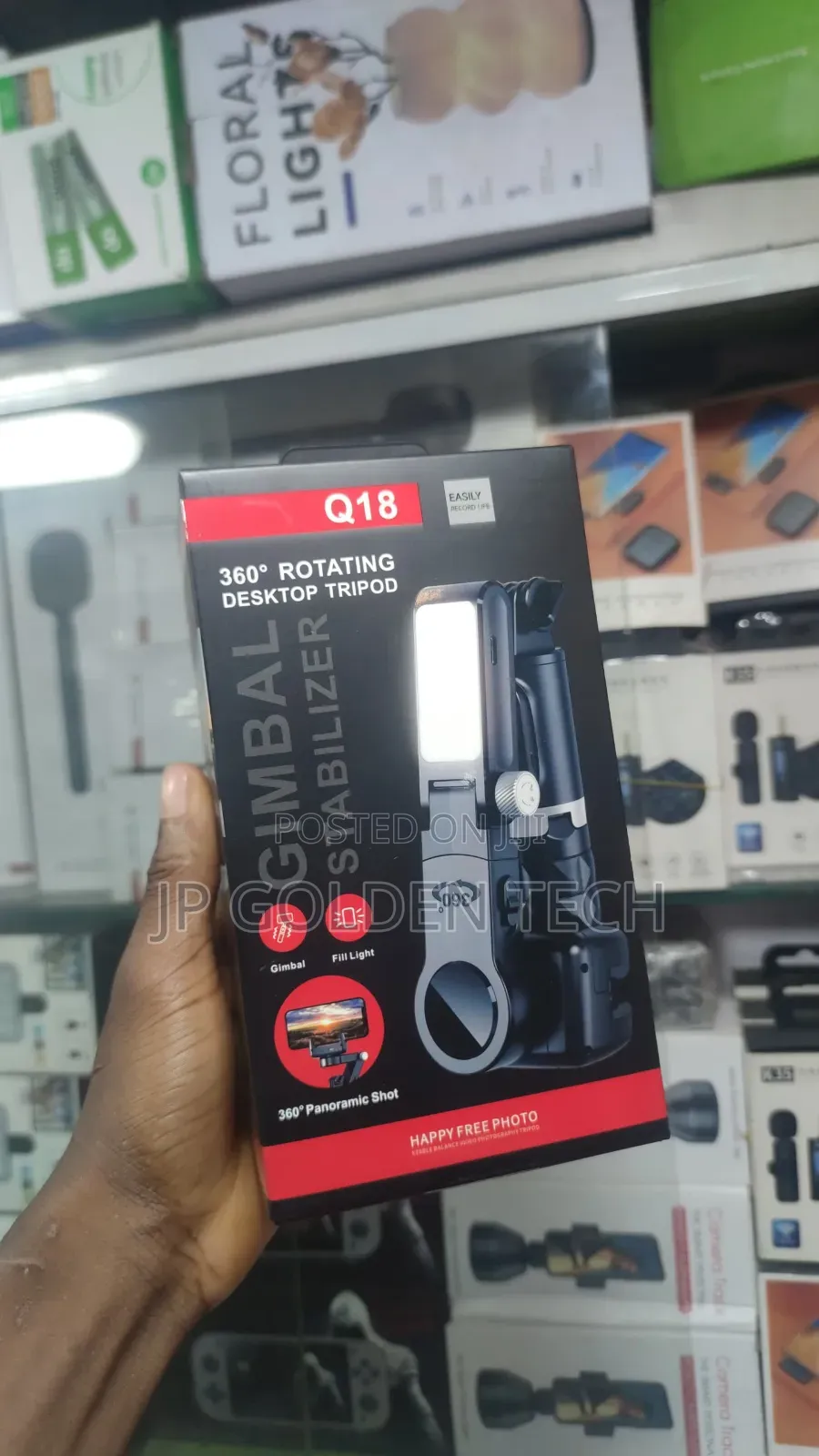 Q18 360° Rotating Desktop Tripod and Gimbal Stabilizer
