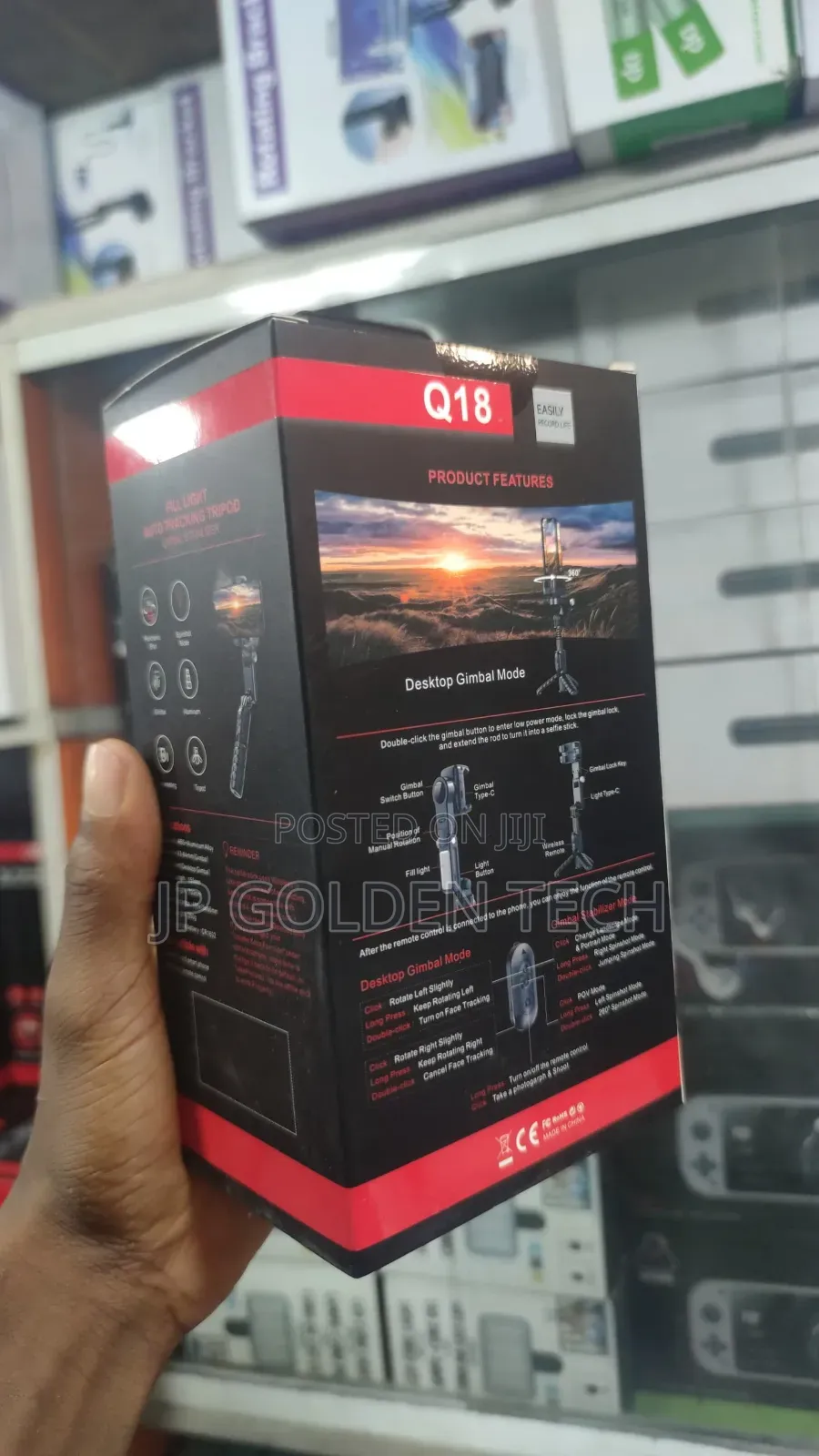 Q18 360° Rotating Desktop Tripod and Gimbal Stabilizer