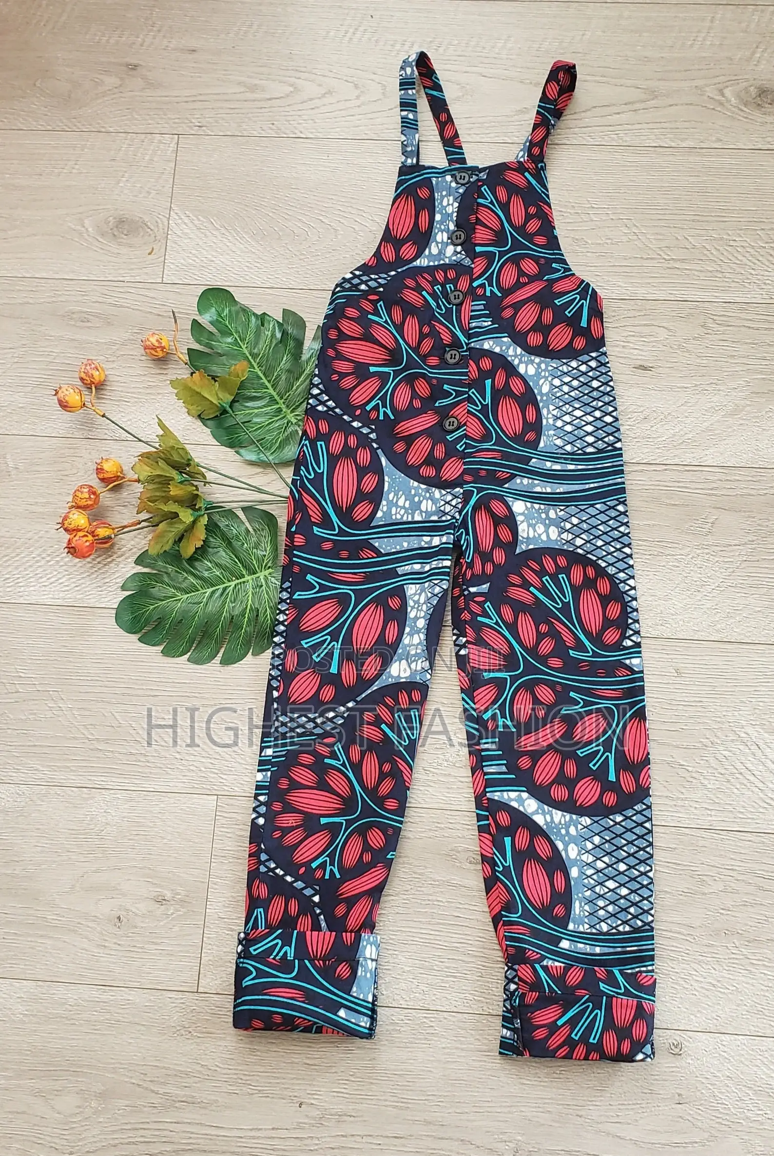 African Print Toddler Overalls