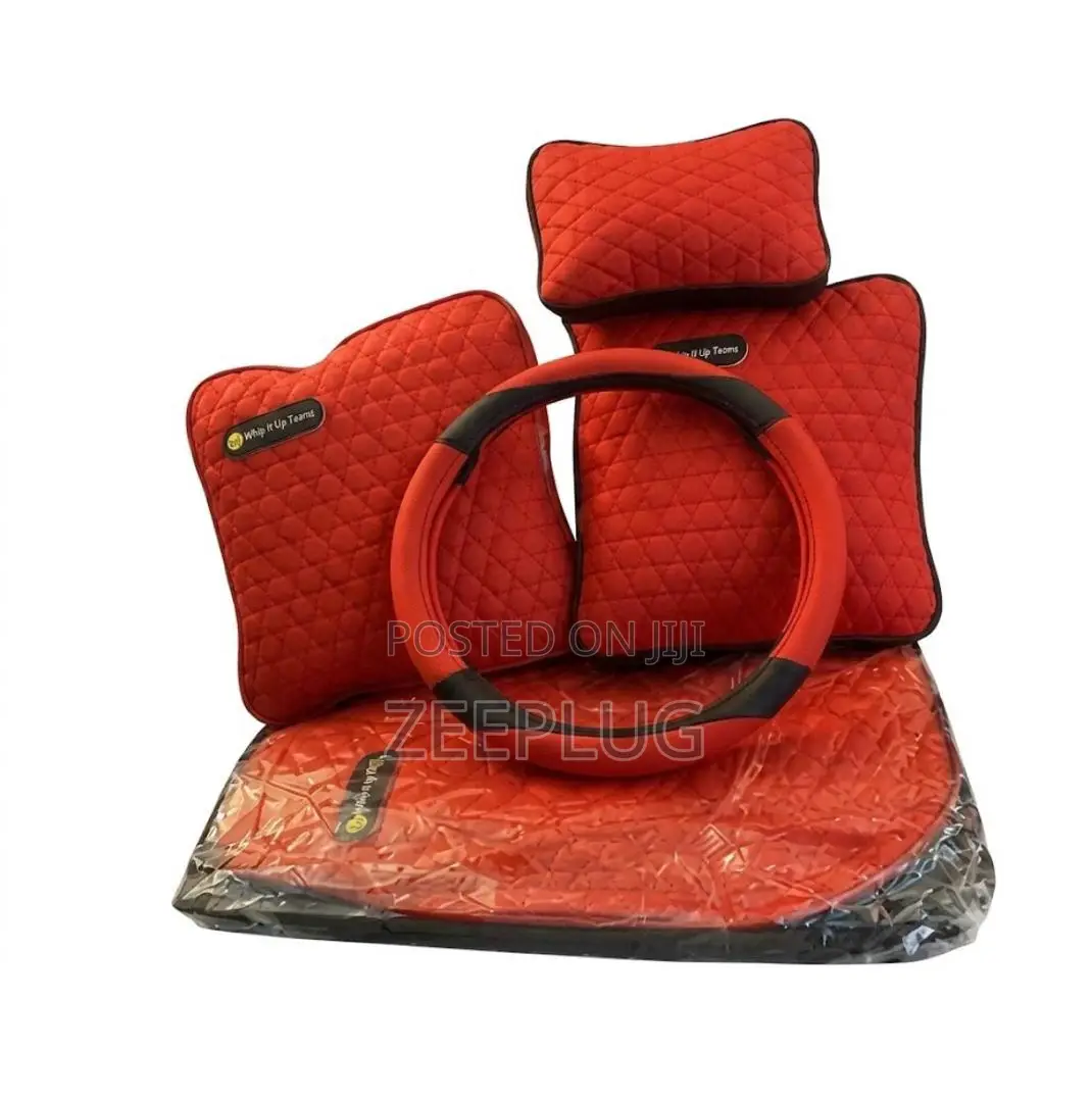 Premium Leather Car Seat Cover Full Set With Floor Mats Pillows