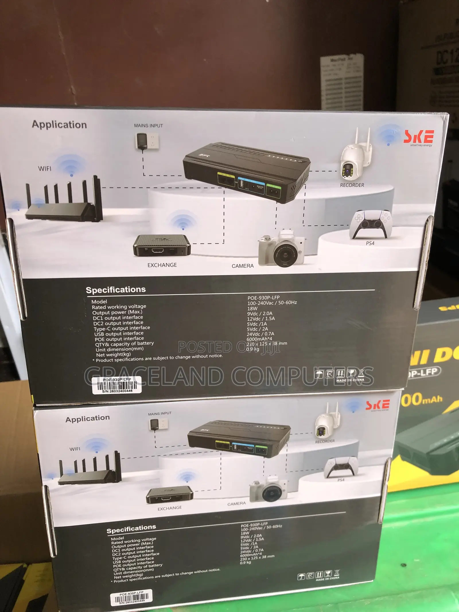 Ske 24,000mah Mini Dc Ups Poe-930p-LFP (Router Powerbank for Cctv)