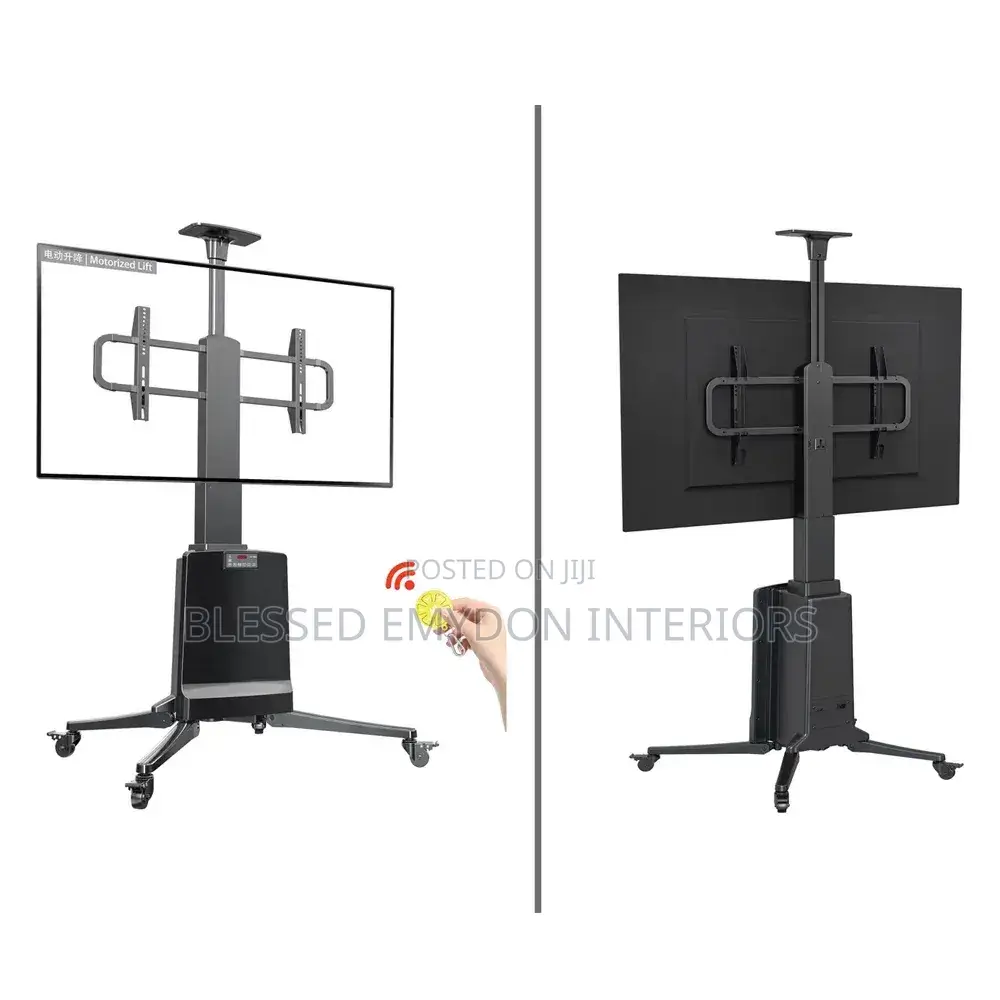 Motorized Telescopic Height-Adjustable Aluminium Tv Stand