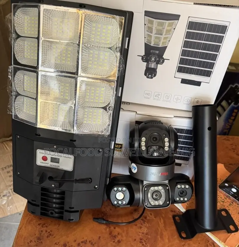 Original 3 Lens CCTV Camera + Solar Street Light