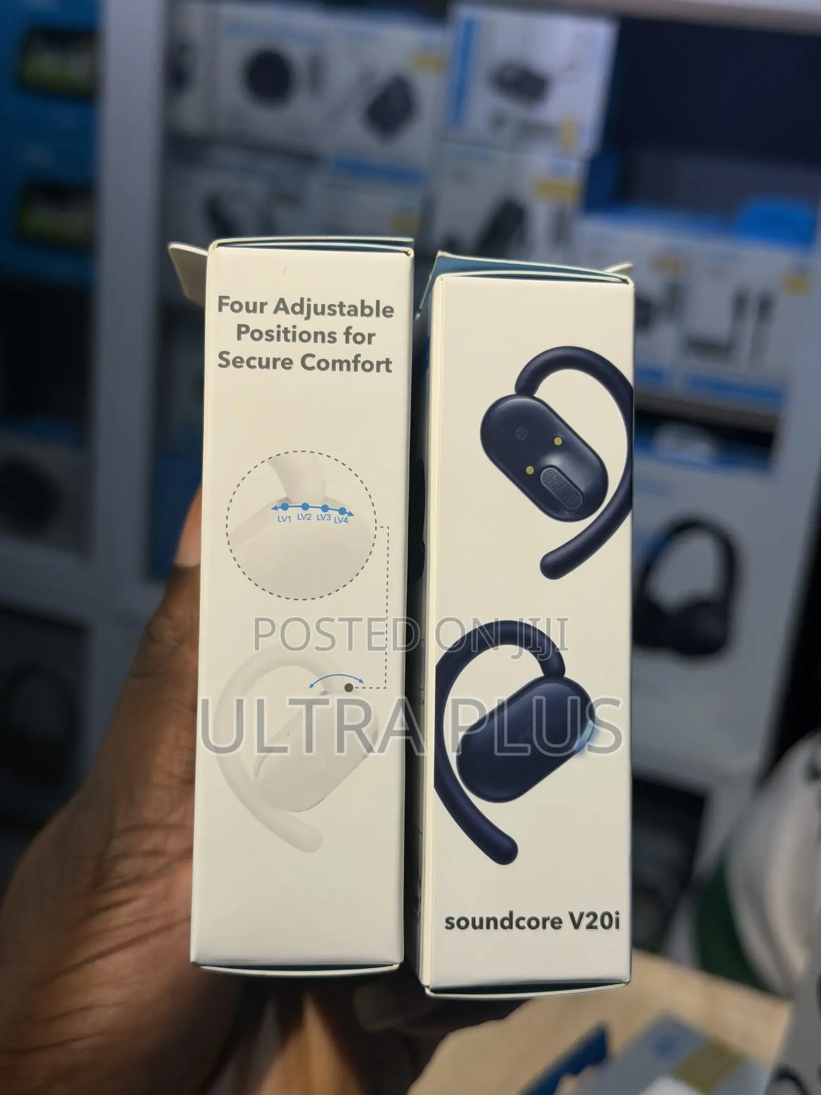 Anker Soundcore V20i Open-Ear Headphones, Adjustable Ear Hooks - Ip55