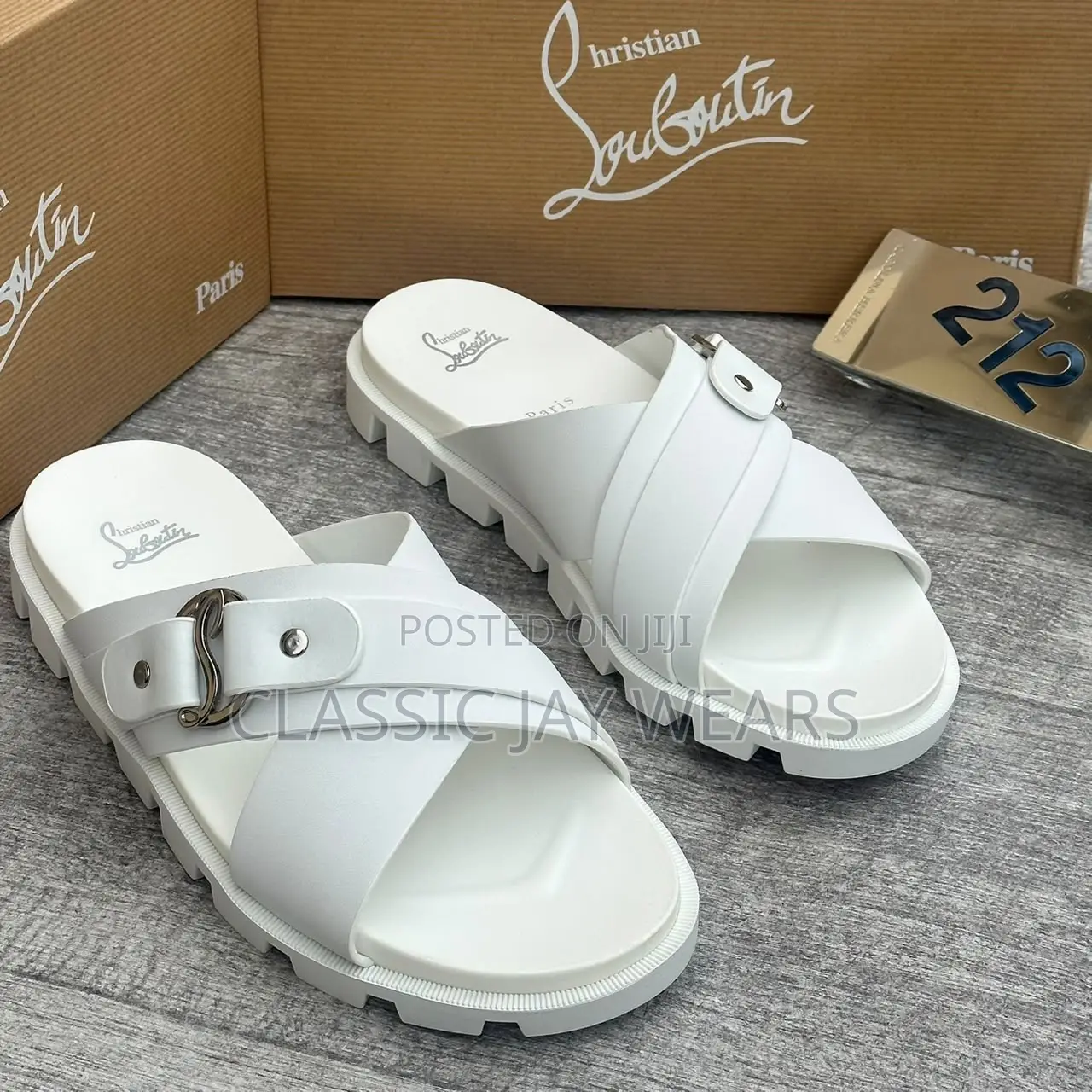 White Slippers Available in Sizes