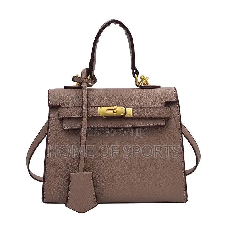 Khaki-Colored Mini Kelly Style Bag,