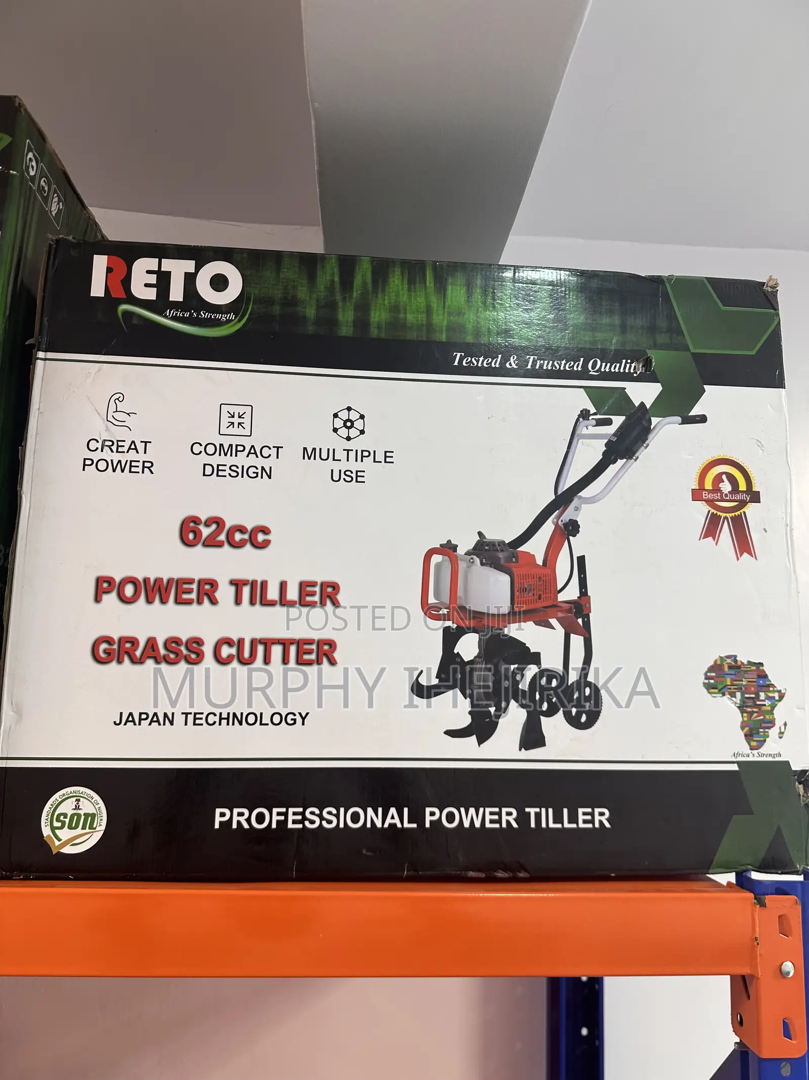 Powerful Professional Power Tiller 62cc 2200w 3.8hp