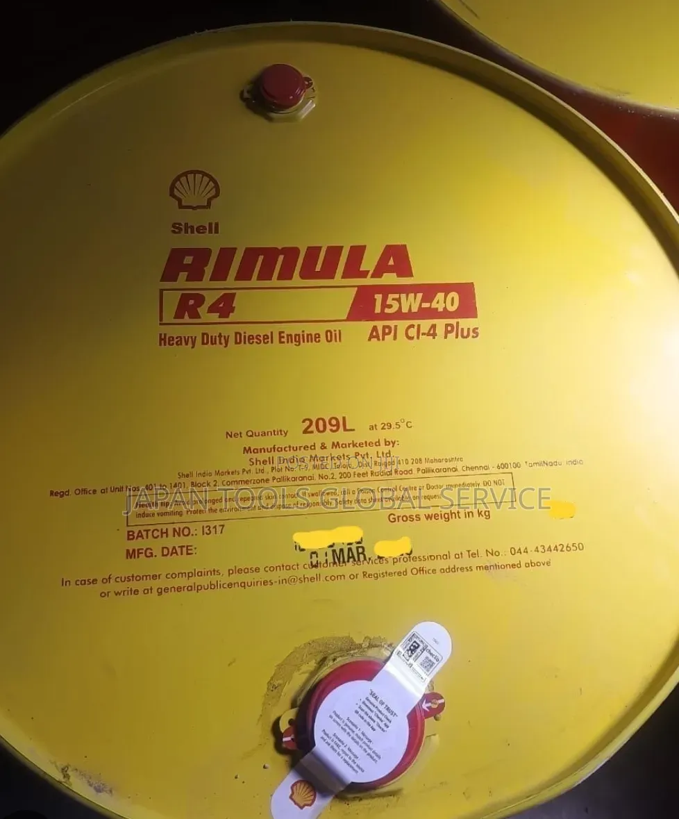 Shell Rimula R4 15w40 Heavy-duty Diesel Engine Oil Api Ci-4 Plus Drum