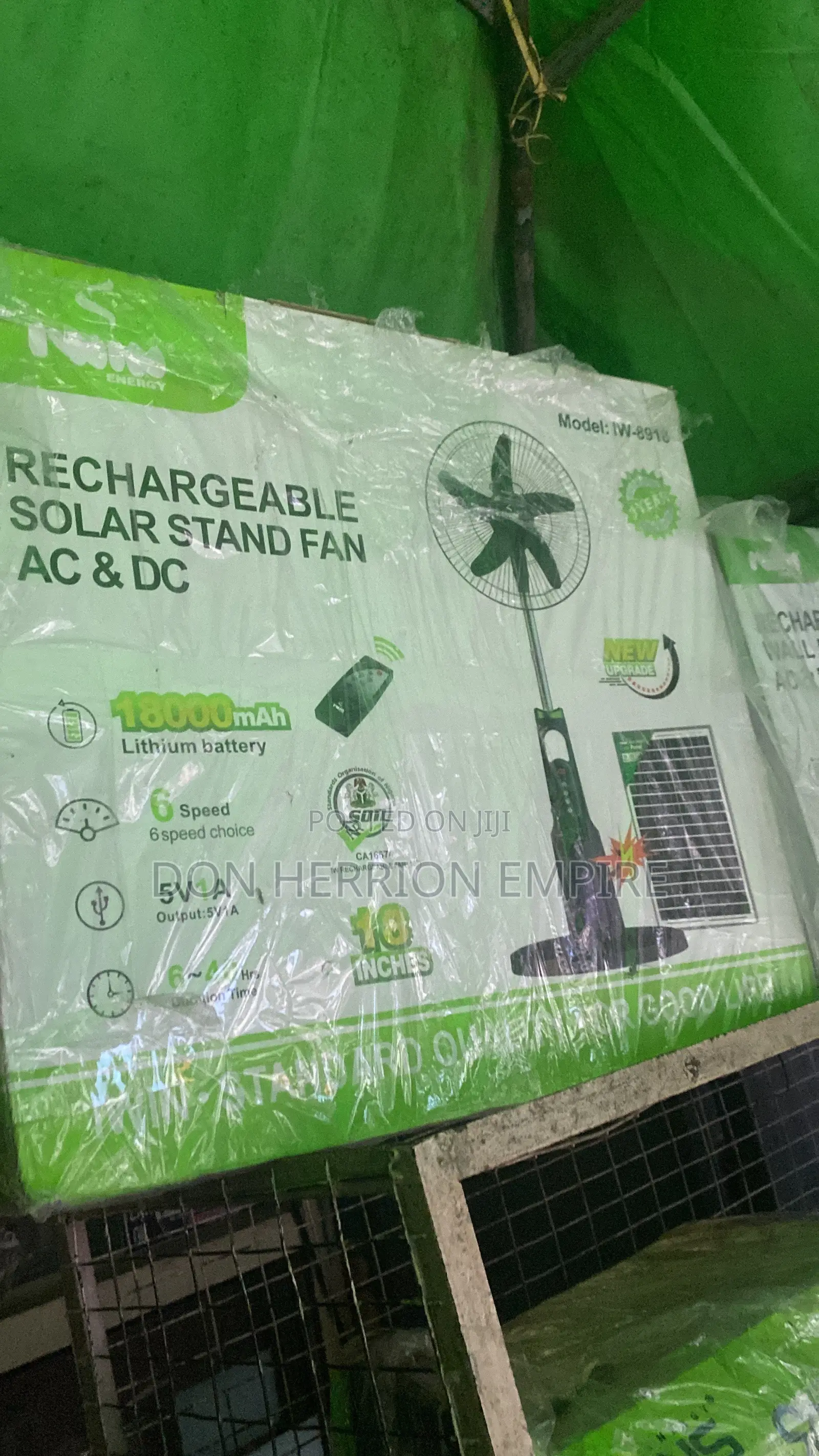 18inches Iwin and 16inches Iwin Ac/Dc Rechargeable Fan