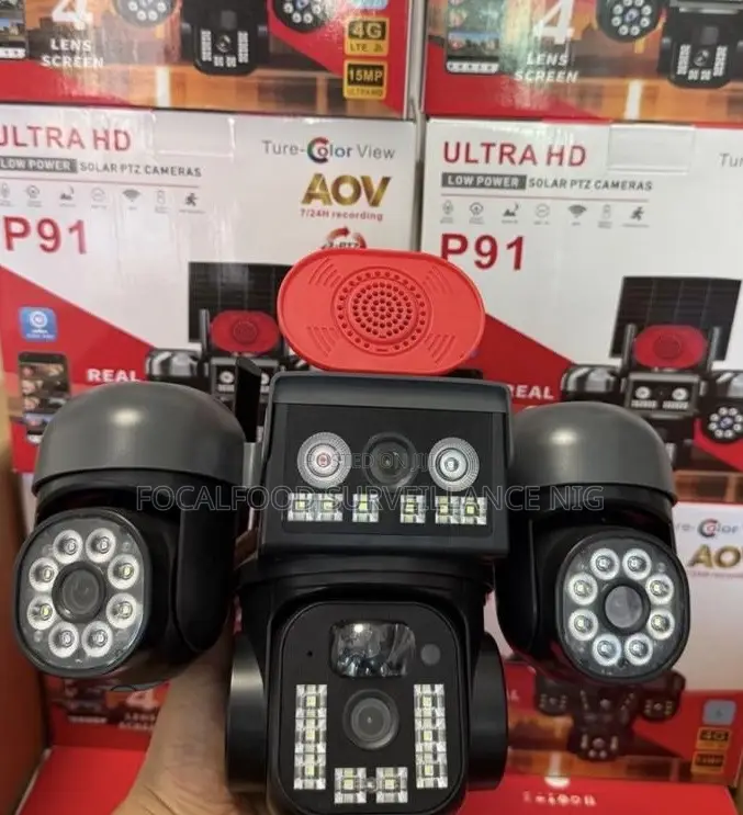 4-Lens Ai Solar Security Camera With Built-in 4g Esim