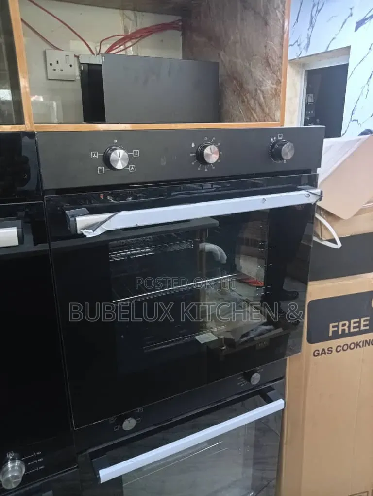 Brand New Built-in 60cm Electric Oven | Black Glass Door