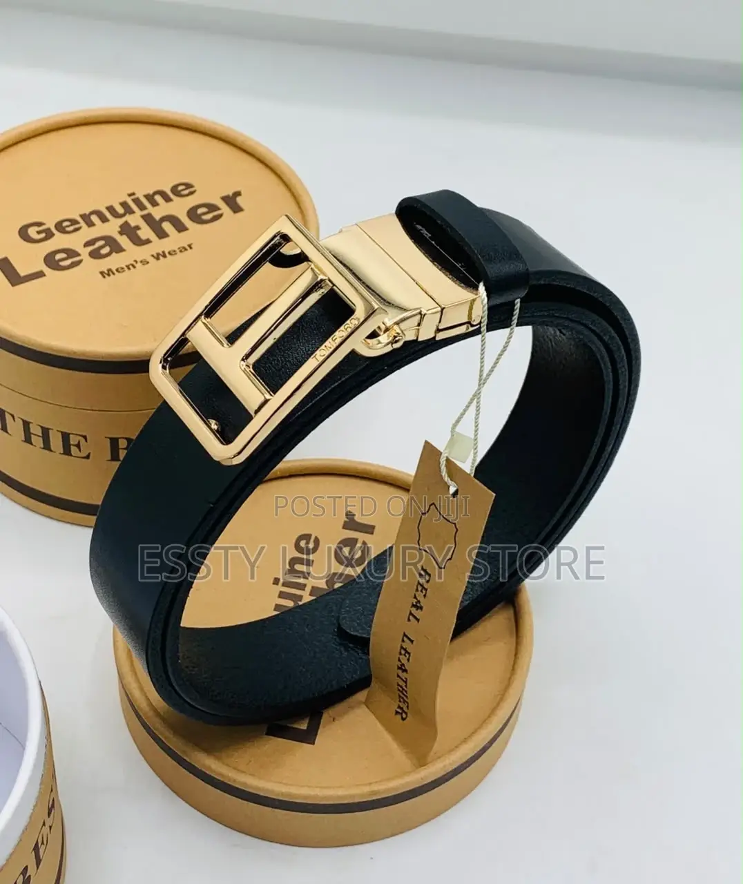 Tomford Pure Leather Black Waist Belt