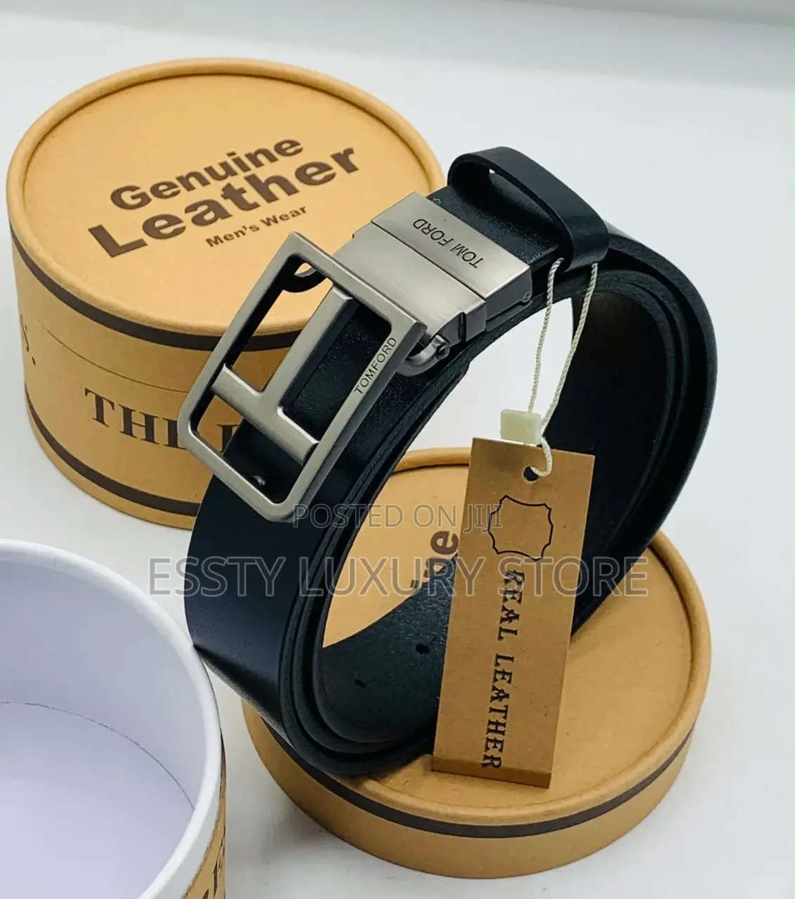 Tomford Pure Leather Black Waist Belt