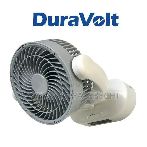 7" 4 in 1rechargeable Table Fan With Fm Radio + 2 Bulbs
