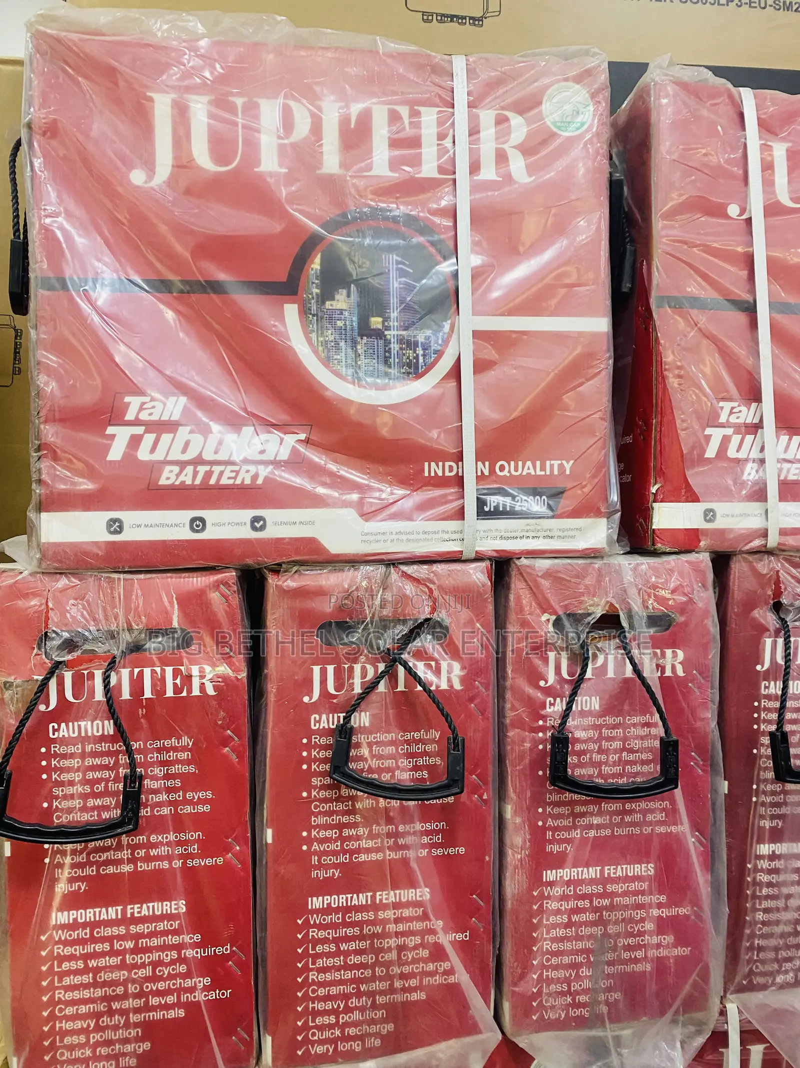 220ah SMS and Jupiter Indian Tubulra Solar Battery 2years Warranty