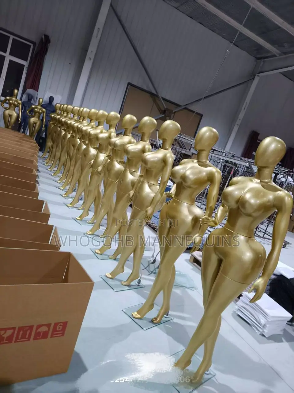 Rebecca Full Body BBL Female Mannequin Mixed Material Gold