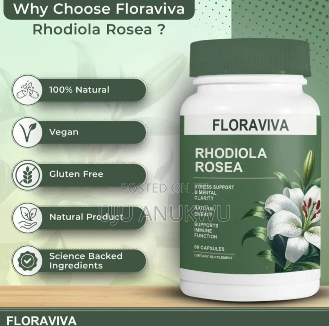 Floraviva Rhodiola Rosea Stress Support,Energy and Immune Boaster