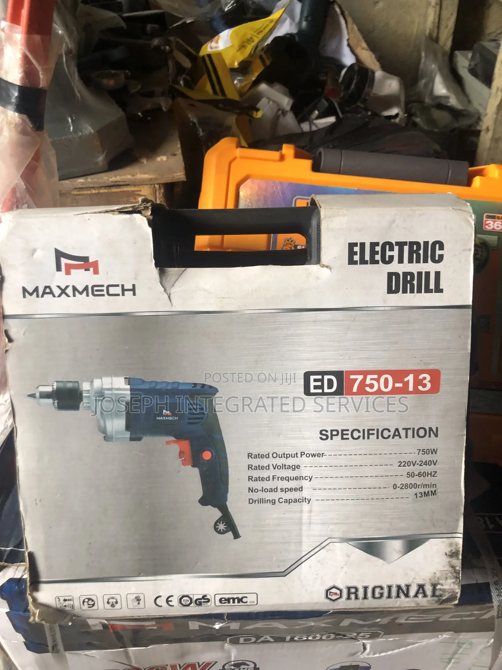Maxmech Ed 750-13 Electric Drill, Featuring a 750w Motor.